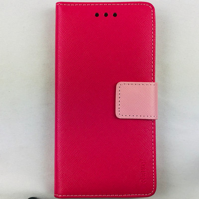 SAMSUNG GALAXY S6 EDGE PLUS  WALLET CASE ID CARD MAGNETIC FLIP REIKO 6 E + PINK