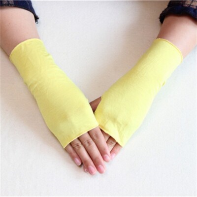 UV-Proof Modal Summer Thin Ladies Cycling Short Sun Anti-Slip Gloves Protection