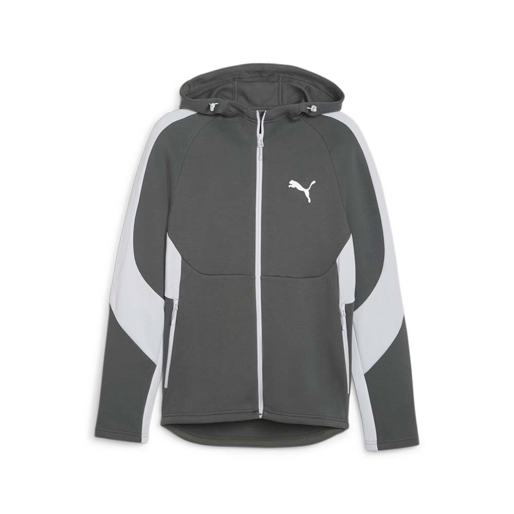 Puma Evostripe FullZip Hoodie Мужская серая повседневная верхняя одежда 67899580