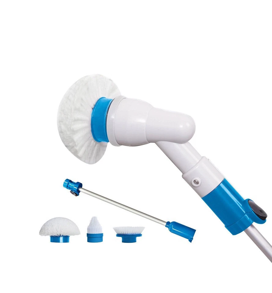 Spazzola Elettrica Rotante Senza Fili Pulizia Bagno Ricaricabile Con Spazzole - - Immagine 4 di 4