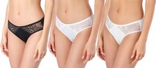 Bellivalini Damen Slip EU-Hergestellt Slips Baumwolle Spitze Elastisch XS-XXL