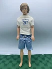 Vintage 1968 Barbie Beach Fun Ken Doll Clothed Shirt And Shorts Mattel Indonesia