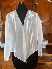 1900s White Linen Blouse Finish