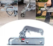 Trailer Coupling Hitch 50mm Pressed Steel For Unbraked Trailers to 800kg Square