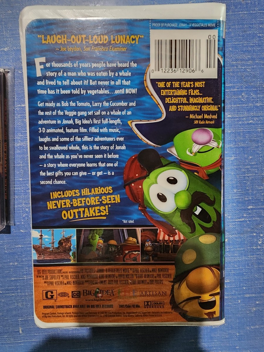 Big Ideas Jonah A Veggie Tales Movie VHS 2002 Very Good Condition