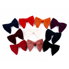 Men Pre-tied Bow Tie Wedding Party Groom Velvet Suit Shirt Tuxedo Bowtie