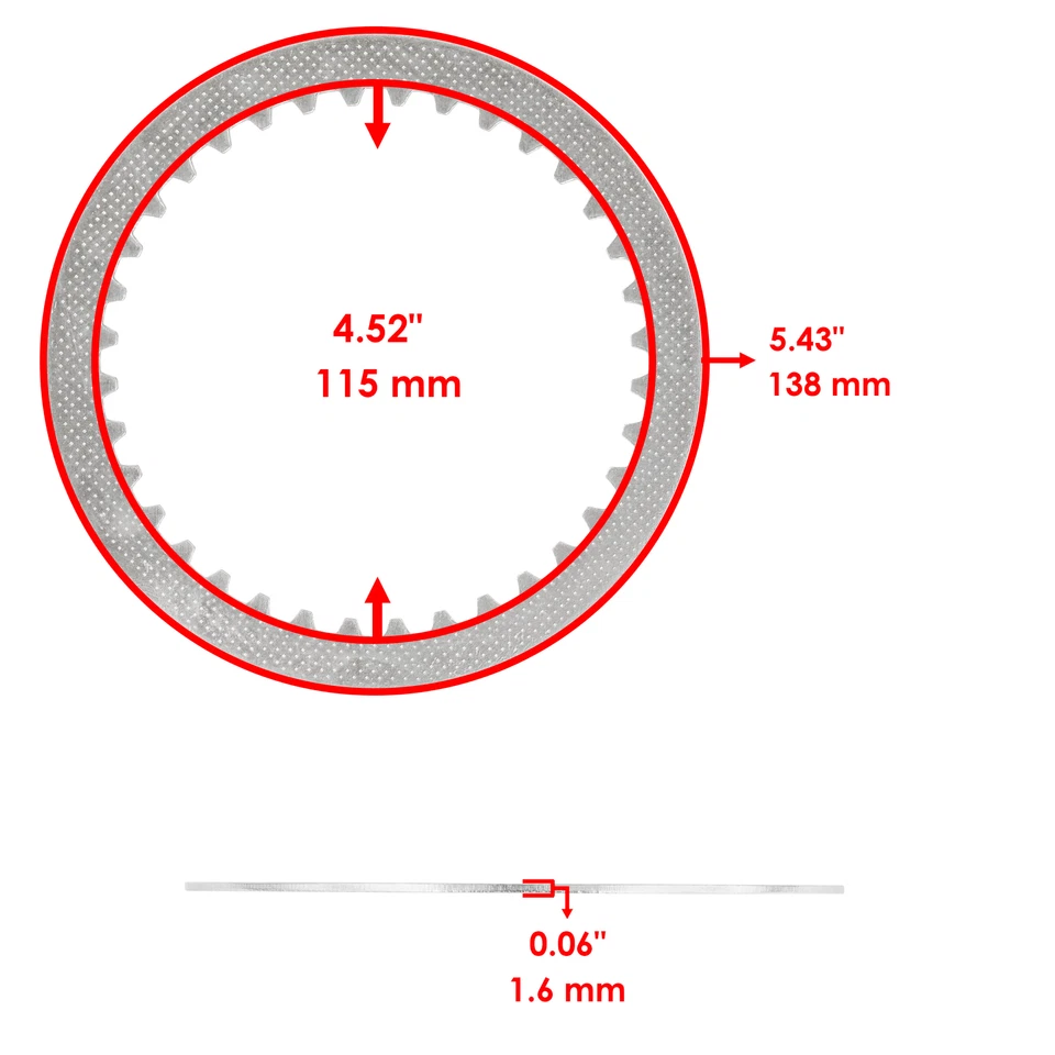 Placas de transmisión de fricción de embrague y placas de transmisión para Suzuki DR350SE 1992-1998 Foto 3 de 4