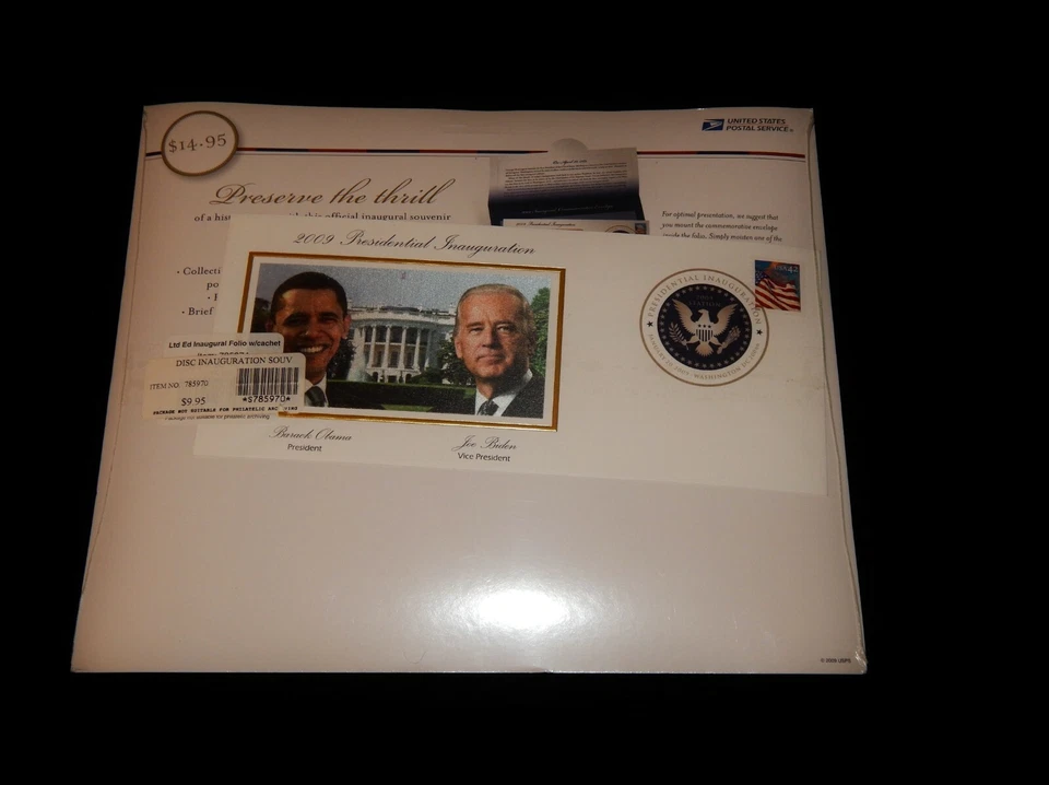 Vintage Event Cover, 2009 UNITED STATES,OBAMA BIDEN INAUGURATION DAY, Souvenir - Image 2 of 4