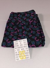 OS LuLaRoe One Size Leggings Multicolor Cactus Black Background NWOT New