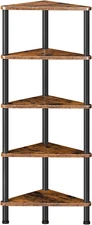 5-Tier Corner Shelf Display Stand with Metal Frames - Corner Plant Display Shelf