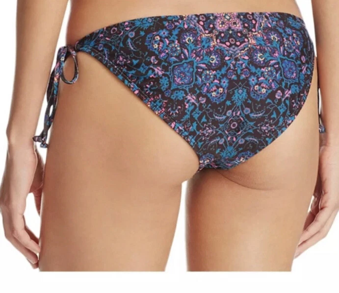 L*Space BIKINI BOTTOM $88 LILY JULITTA Swimsuit Side Tie Mulit USA BLUE FUSHIA - Image 3 of 4
