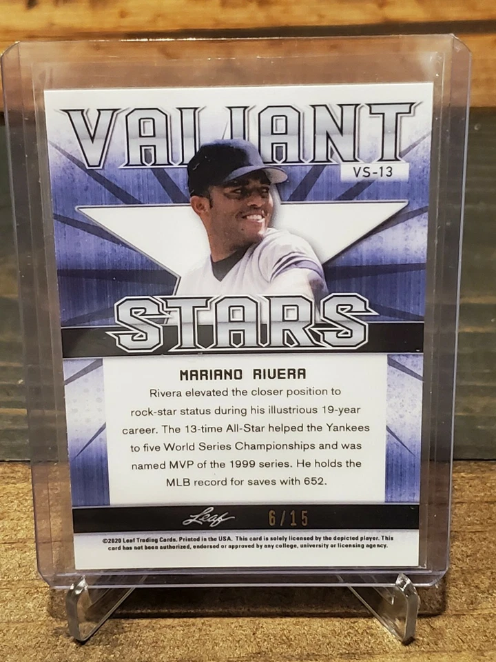 2020 Leaf Best of Sports Valiant Pink Mariano Rivera 6/15 New York Yankees - Image 2 of 2
