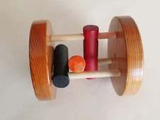 Handmade WOODEN BABY TOY, Rolls & Makes Sounds, Handcrafted by my Great-Uncle