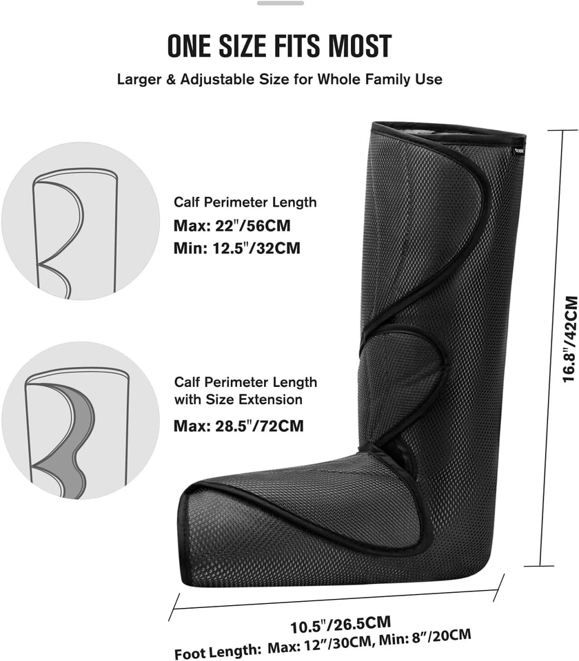 Masajeador de piernas y pies FIT KING circulación de compresión para aliviar el dolor muscular Foto 2 de 4