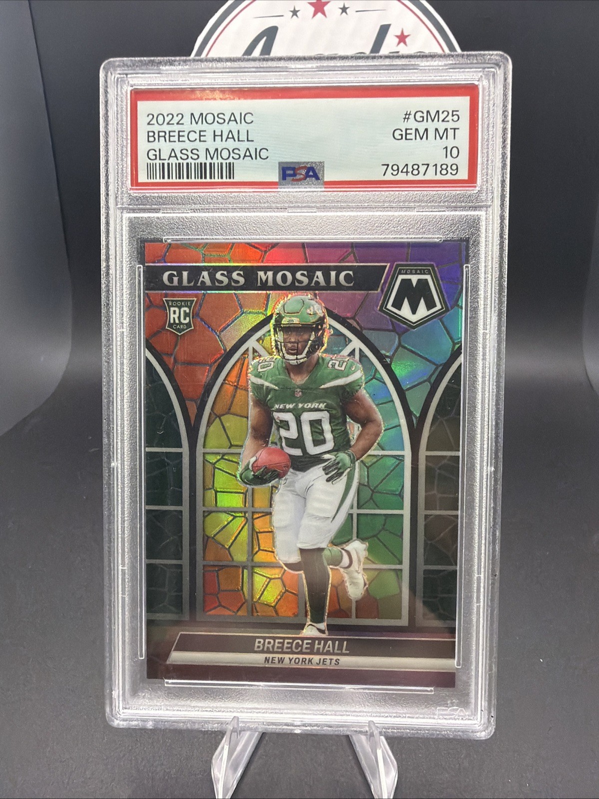 2022 Panini Mosaic - Glass Mosaic Breece Hall #GM-25 PSA 10