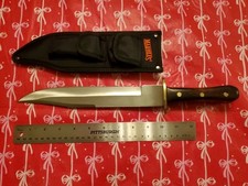 Hand Made 10" Stainless Clip Point Bowie Knife OAL 15" Padauk Hard Wood Handle