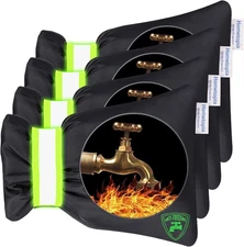 4pcs Reusable Winter Antifreeze Faucet Cover Waterproof Insulation For Outdoor