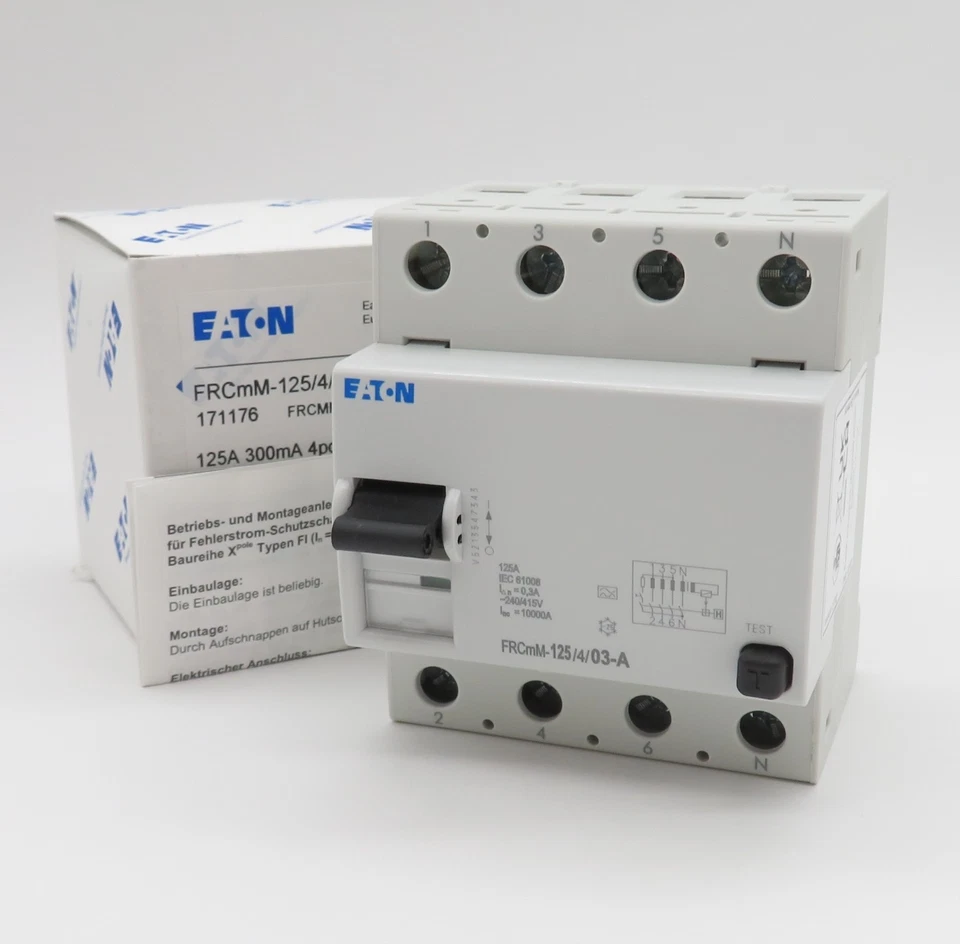 EATON FRCmM-125/4/03-A FI-Schutzschalter Typ A FI-Schalter RCCB 125A 300mA 4p - Bild 1 von 4