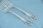 2 Wallace Grande Baroque Sterling Silver 6-1/2" Salad Fork No Monogram — photo 4