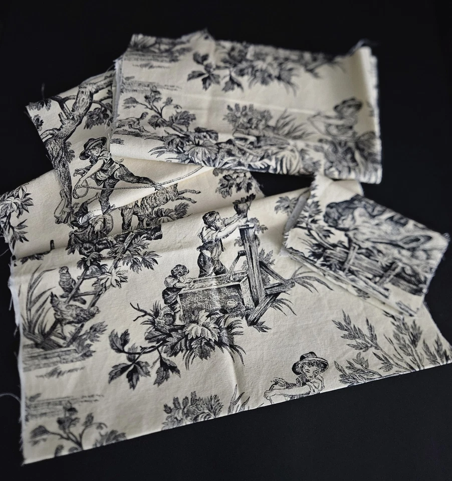 Остатки идиллической ткани Waverly Days Of Toile Noir/пики для рукоделия - Изображение 2 из 4