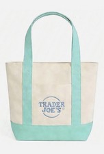 NWT Trader Joe s Mini Canvas Tote Bag, Spring 2025 Limited Edition, Pastel Green