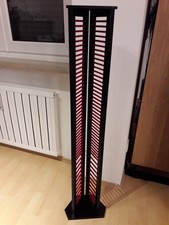 CD-Ständer Holz, schwarz-rot für 38 CD's, 11 Doppel-CD's