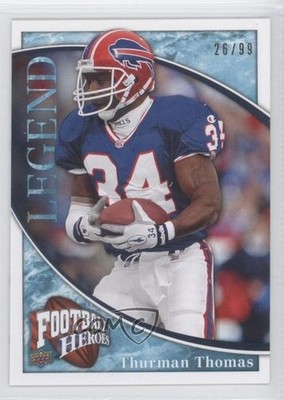 2009 Upper Deck Football Heroes Legend Blue 26/99 Thurman Thomas #241 HOF 0a1