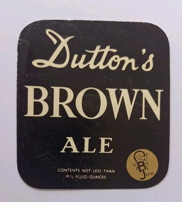 Duttons - Brown Ale - 19 1/3 flüssige Unzen - Vintage Bier Etikett 