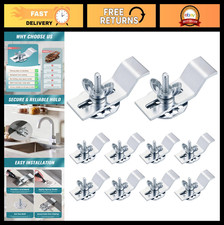 Heavy Duty Undermount Sink Clips 10 Pack - Stainless Steel Brackets Mounting H