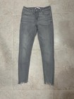 Women’s Zara Grey Jeans Z1975 Size 4 Fringe Bottom — photo 1