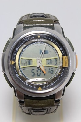 CASIO vintage AQF-100 analog digital vintage watch tide graph