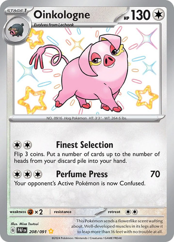 Pokemon Oinkologne Scarlet & Violet: Paldean Fates 208/091 Holofoil NM