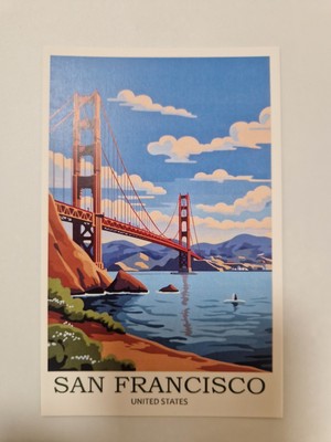 22. Souvenir Postkarten 10X15cm San Francisco USA Postcard United States Dekor