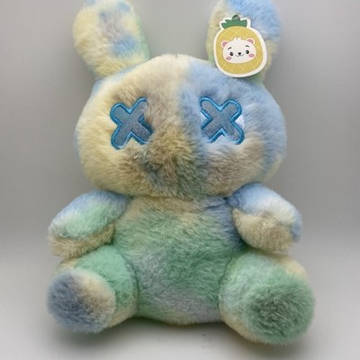 Bunny Plush Multicolour with X Eyes Emo Gothic Style Suction Cup Hanger New