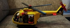 Vintage 1995 Playmobil 3845 Air Rescue Helicopter with figures