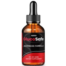 GlucoSafe Drops, Gluco Safe Liquid Supplement Supports Glucose Metabolism (2 oz)