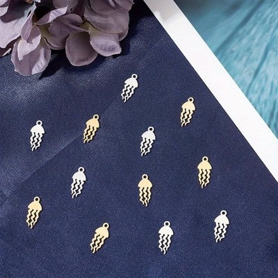 1box 20pcs 201 Stainless Steel Pendants Jellyfish golden & Stainless Steel