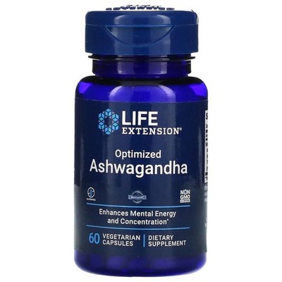 Life Extension optimiertes Ashwagandha Extrakt - 60 Kapseln