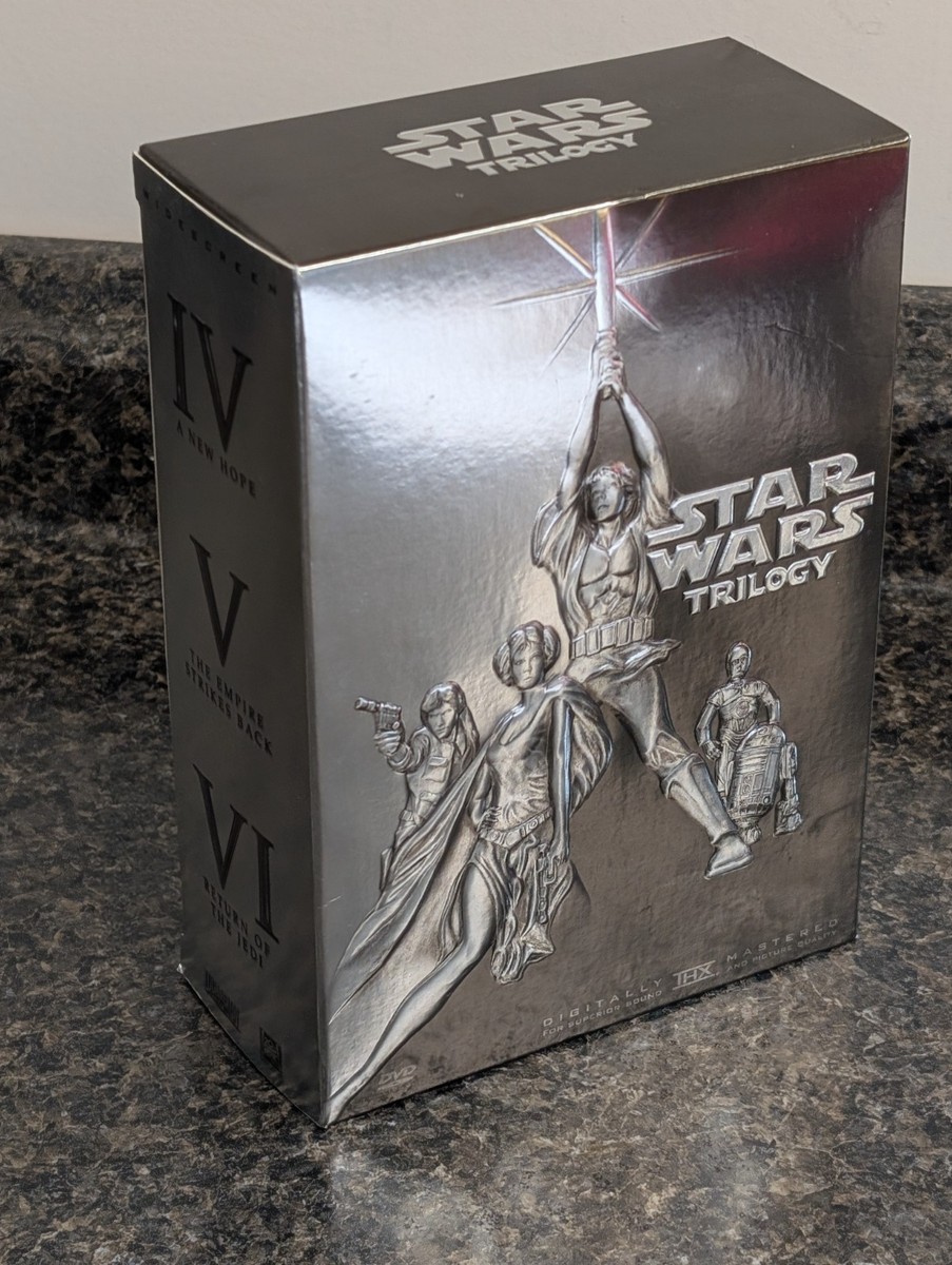 Star Wars Original Trilogy DVD Box Set Silver 2004 New Hope ESB