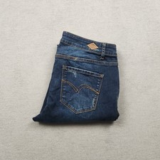 Lee Cooper Girlfriend Damen Jeans Hose W30 L28 Denim Blau Slim Gerade Stretch