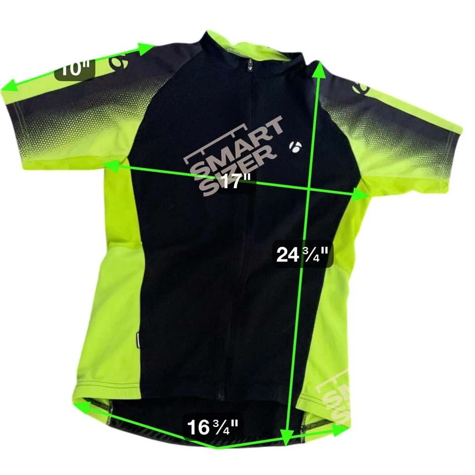 Bontrager Cycling Jersey Black Neon Green Lightweight Performance XS - Image 3 of 4