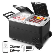 12 Volt Car Refrigerator Portable Freezer 100.4QT Dual Zone Cooler for Camping