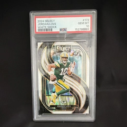 Panini 2024 Select Jordan Love #172 White Shock Prizm Premier Level PSA 10 /199