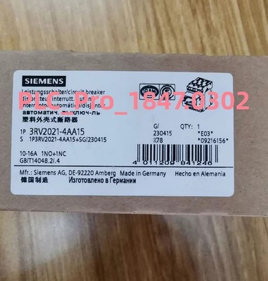 SIEMENS-3RV2021-4AA15 1PCS New 3RV20214AA15 Circuit Breaker Fast ship