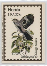 1991 Virginia Hobby Supply Bon Air Birds & Flowers State Stamp Florida #9 0kb5