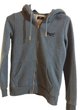 SUPERDRY veste zippée bleue capuche taille 34 / 36