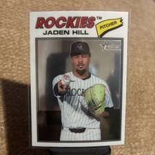 2026 Topps Heritage Jaden Hill White Chrome Short Print Colorado Rockies #26