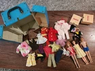 Vintage Barbie Skipper, Skooter & Ricky With Clothe Accessories & Blue Case
