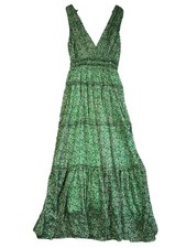 ASTR Women's S Medium the Label Edessa Tiered Ruffle Maxi Dress 