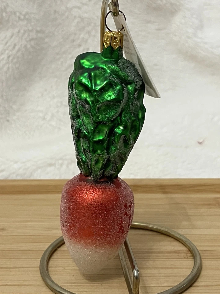 De colección 1996 Christopher Radko rábano frío #98-247-0 jardín adorno fresco Foto 4 de 4